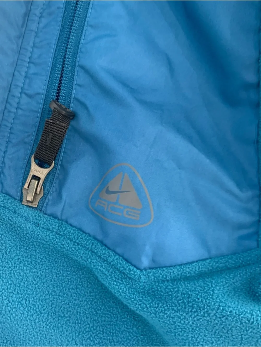 Vtg Nike ACG Vest Mens Medium Blue Navy Reversible Clima Layer 3 Fit Oudoor Y2K